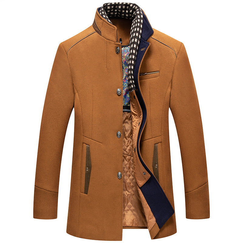 Manteau Slim – Col Montant, Mi-Long