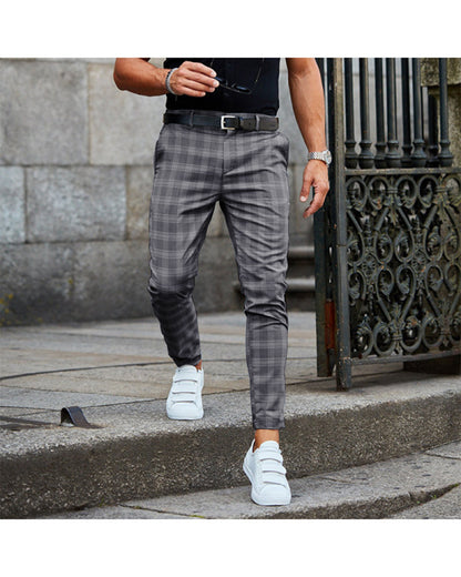 Pantalon À Carreaux Tendance