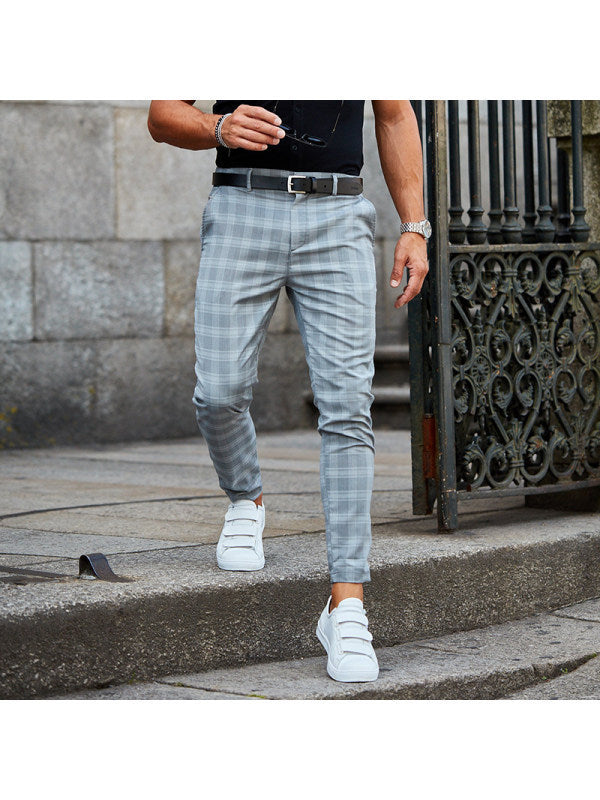 Pantalon À Carreaux Tendance