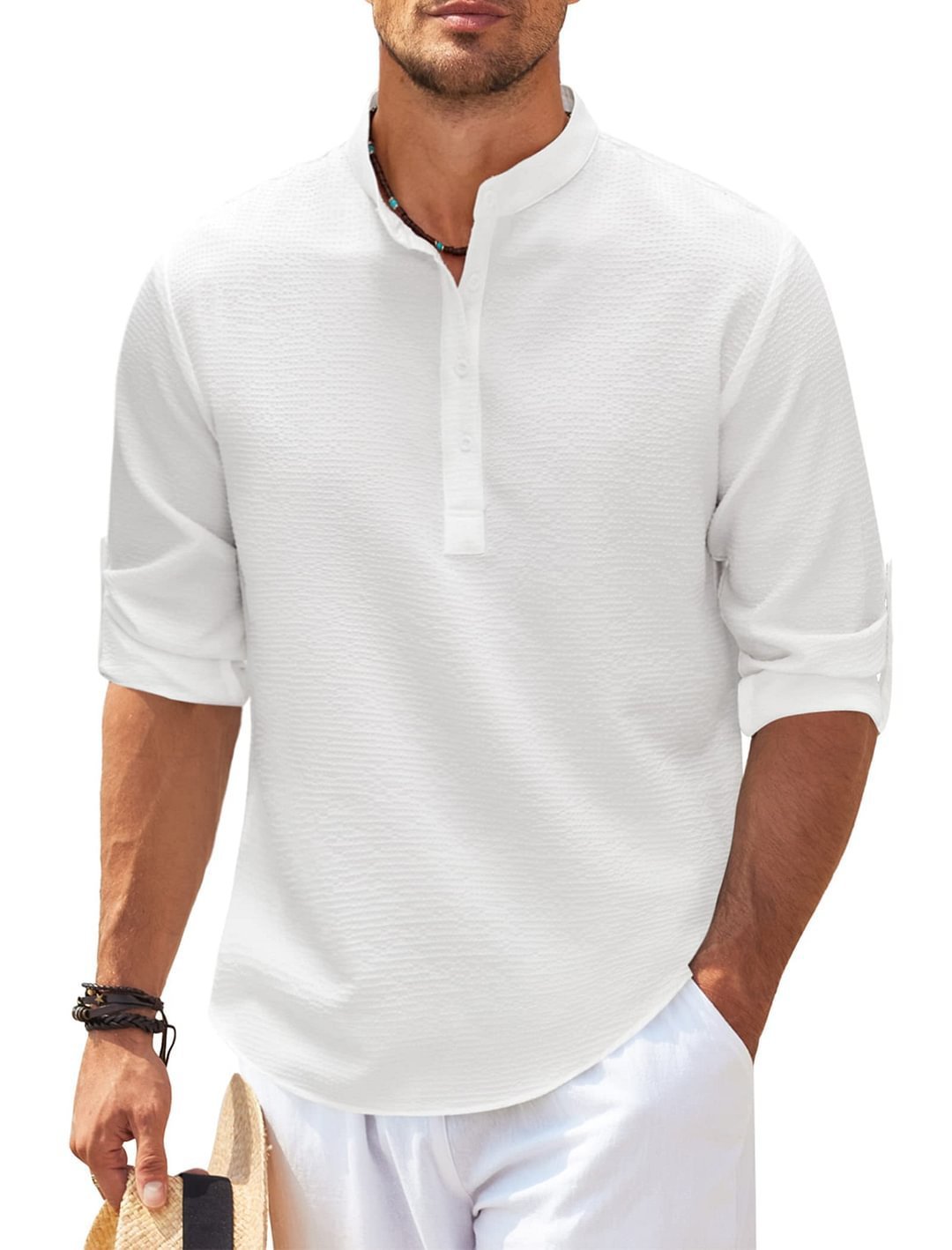 Chemise homme manches longues coton