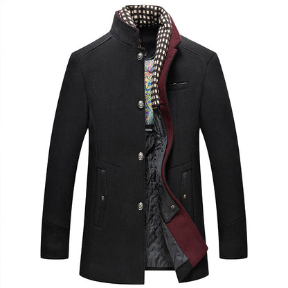 Manteau Slim – Col Montant, Mi-Long