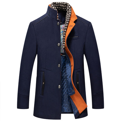 Manteau Slim – Col Montant, Mi-Long