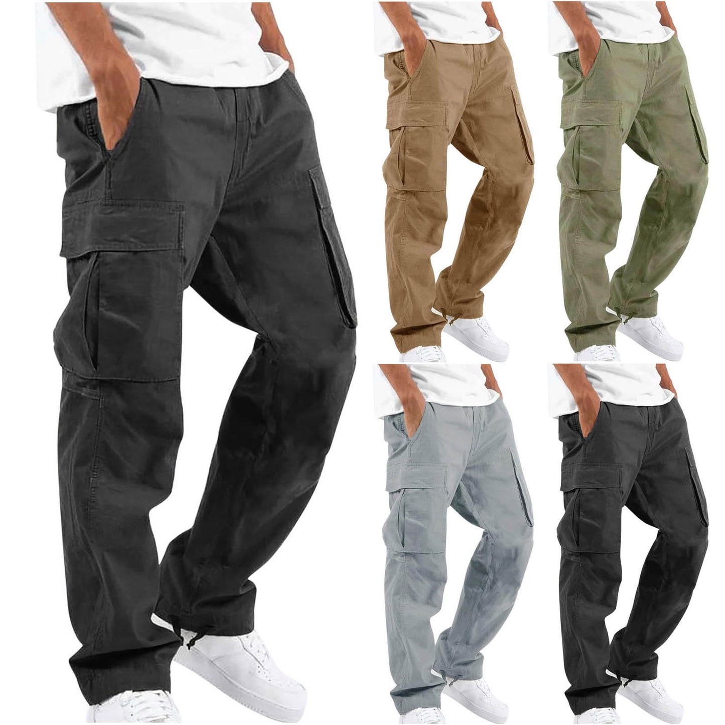 Pantalon Décontracté Multi-Poches