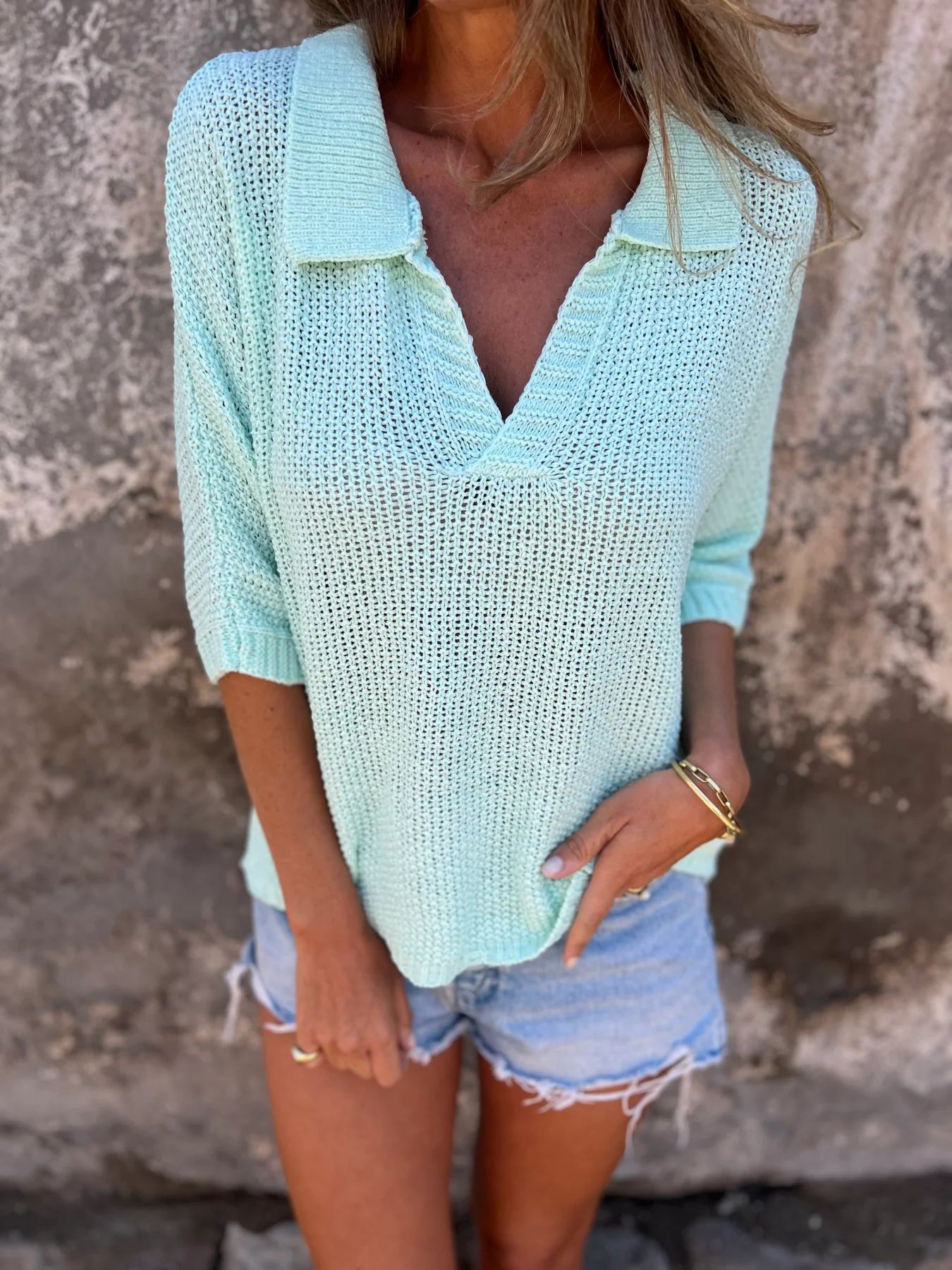 Haut Élégant Femme – Manches 3/4