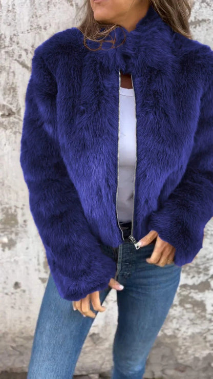 Veste Hiver Col Montant Zippée - Polaire Douce et Chaude