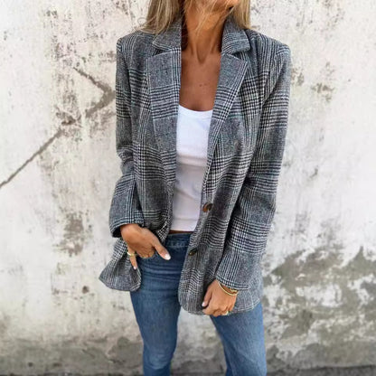 Blazer Rétro Pied-de-Poule
