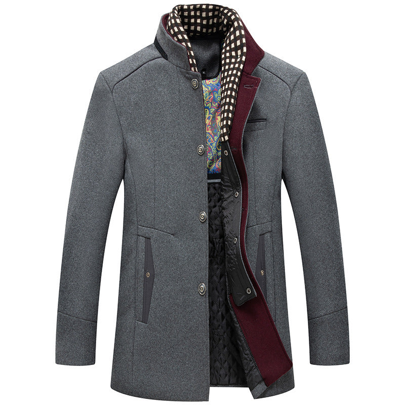 Manteau Slim – Col Montant, Mi-Long