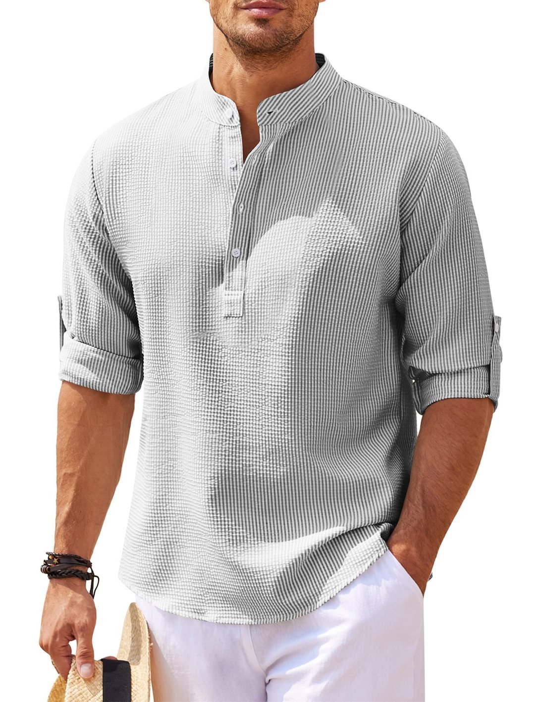 Chemise homme manches longues coton