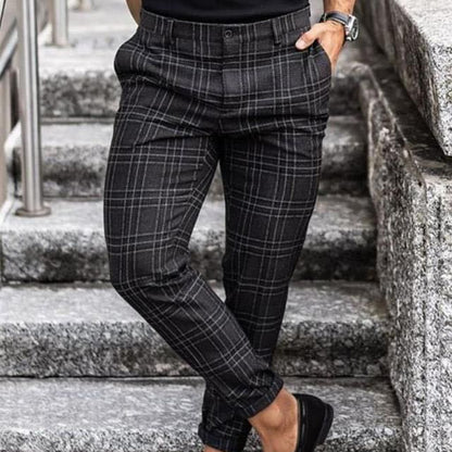 Pantalon À Carreaux Tendance